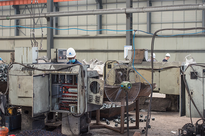 商丘网架配件-锥头加工车间